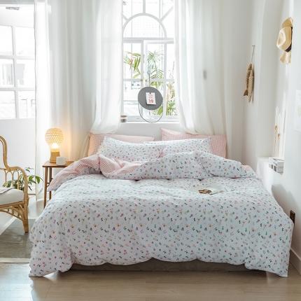 91家纺网 家纺一手货源 找家纺 （总）绫韵 2021新款全棉13372四件套漫漫花语系列