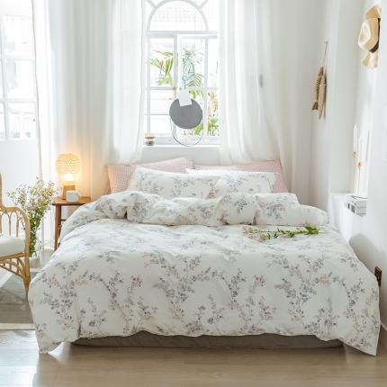 91家纺网 家纺一手货源 找家纺 （总）绫韵 2021新款全棉13372四件套漫漫花语系列