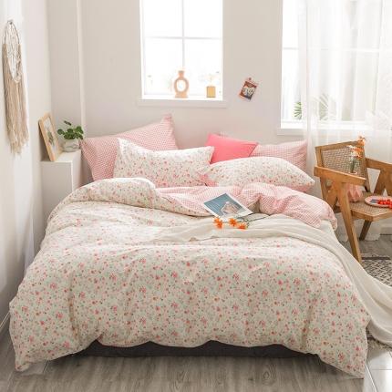 91家纺网 家纺一手货源 找家纺 （总）绫韵 2021新款全棉13372四件套漫漫花语系列