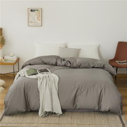 新款长绒棉纯色单被套 海松灰