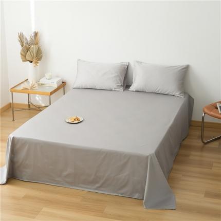 新款长绒棉纯色单床单 豆蔻灰