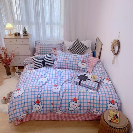 91家纺网 家纺一手货源 找家纺 （总）庭笙2024年新款加厚磨毛印花四件套学生宿舍单人三件套