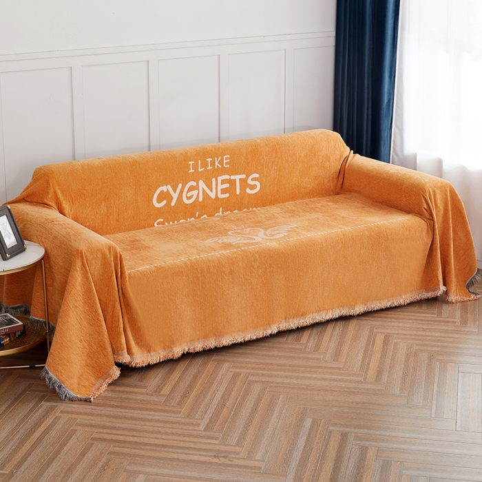 91家纺网 家纺一手货源 找家纺 （总）共鸣 2022新款轻奢雪尼尔系列沙发巾(跨境)