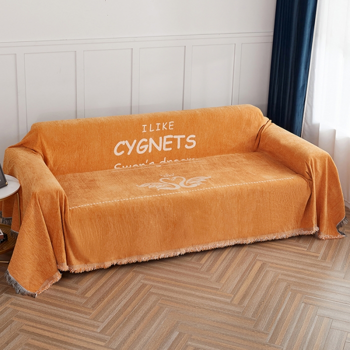 91家纺网 家纺一手货源 找家纺 （总）共鸣 2022新款轻奢雪尼尔系列沙发巾(跨境)