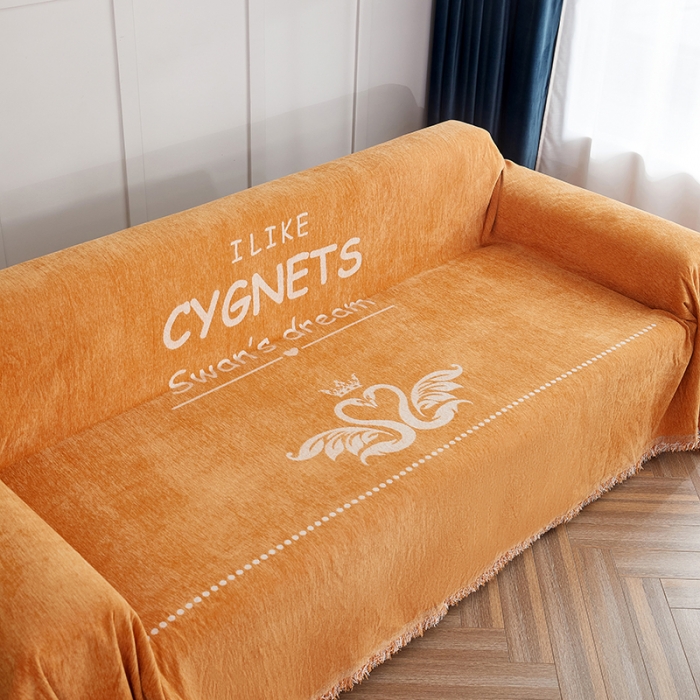 91家纺网 家纺一手货源 找家纺 （总）共鸣 2022新款轻奢雪尼尔系列沙发巾(跨境)