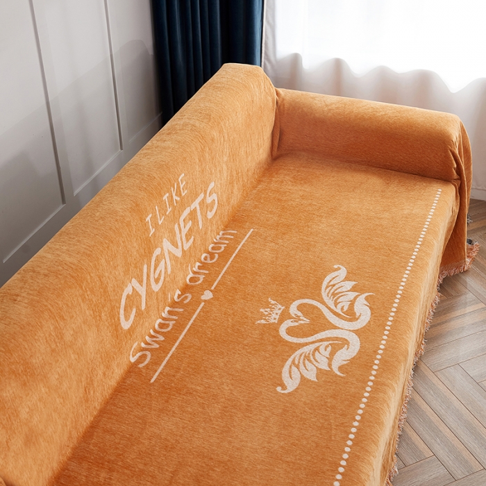 91家纺网 家纺一手货源 找家纺 （总）共鸣 2022新款轻奢雪尼尔系列沙发巾(跨境)