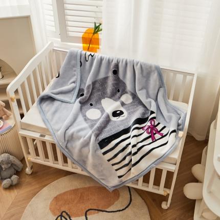 91家纺网 家纺一手货源 找家纺 凯轩毛毛毯毯子 加大加厚儿童云毛毯毯子 盼盼灰