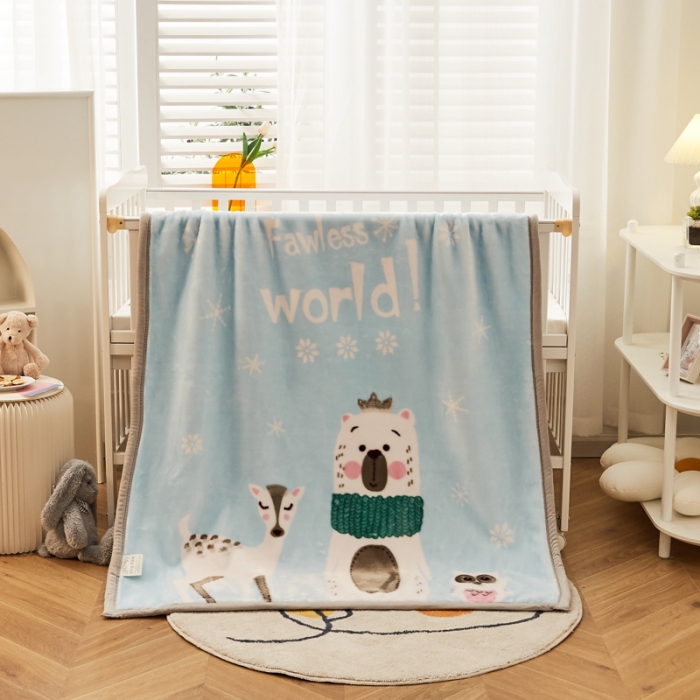 91家纺网 家纺一手货源 找家纺 凯轩毛毛毯毯子 加大加厚儿童云毛毯毯子 好伙伴