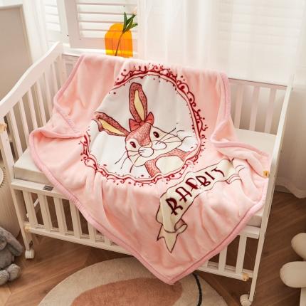 凯轩毛毛毯毯子 加大加厚儿童云毛毯毯子 兔娃