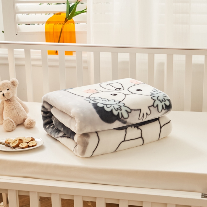 91家纺网 家纺一手货源 找家纺 凯轩毛毛毯毯子 加大加厚儿童云毛毯毯子 围巾熊灰