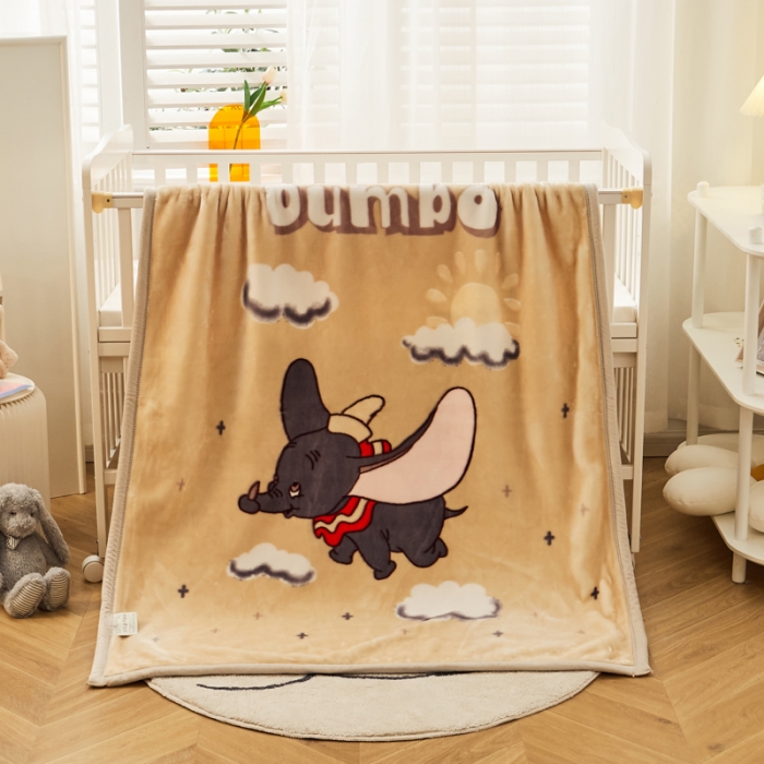 91家纺网 家纺一手货源 找家纺 凯轩毛毛毯毯子 加大加厚儿童云毛毯毯子 小飞象