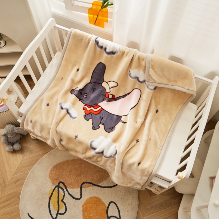 91家纺网 家纺一手货源 找家纺 凯轩毛毛毯毯子 加大加厚儿童云毛毯毯子 小飞象