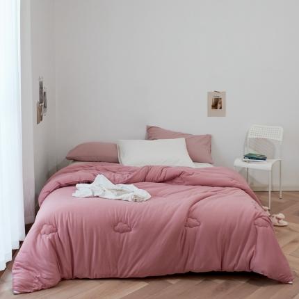 91家纺网 家纺一手货源 找家纺 木堇 2021新款针织被大豆纤维被冬被被芯春秋被 豆沙色