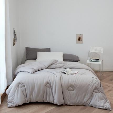 木堇 2021新款针织被大豆纤维被冬被被芯春秋被 灰色