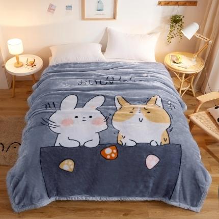 91家纺网 家纺一手货源 找家纺 2025秋冬新款双层加厚拉舍尔毛毯 保暖法莱绒毯子 午后时光