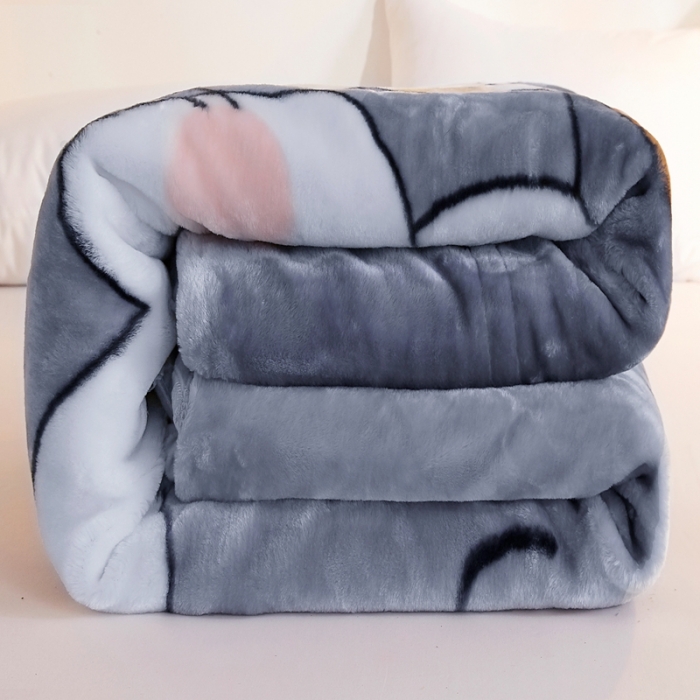 91家纺网 家纺一手货源 找家纺 2025秋冬新款双层加厚拉舍尔毛毯 保暖法莱绒毯子 午后时光