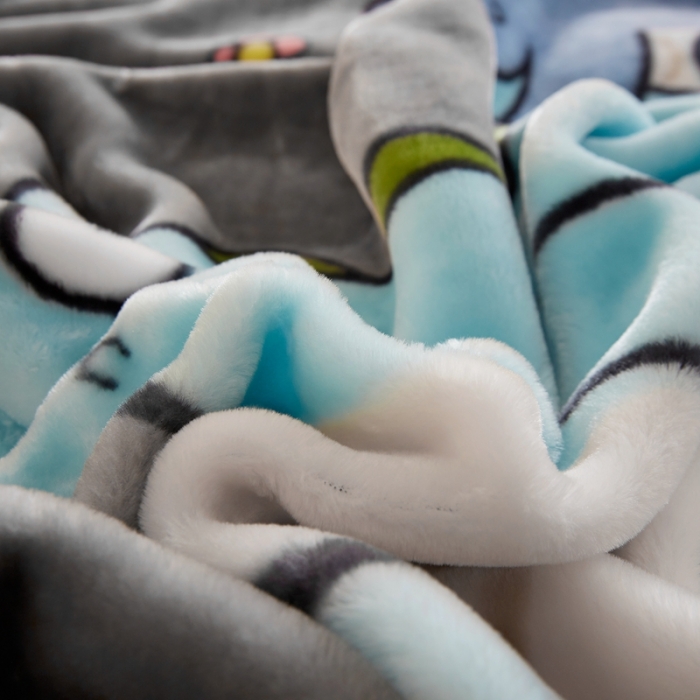 91家纺网 家纺一手货源 找家纺 2025秋冬新款双层加厚拉舍尔毛毯 保暖法莱绒毯子 恐龙宝宝