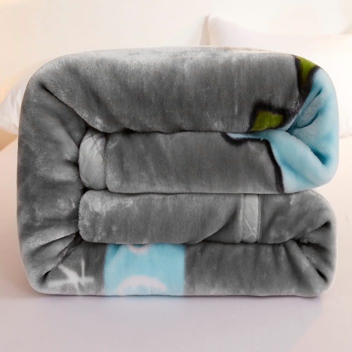 91家纺网 家纺一手货源 找家纺 2025秋冬新款双层加厚拉舍尔毛毯 保暖法莱绒毯子 恐龙宝宝