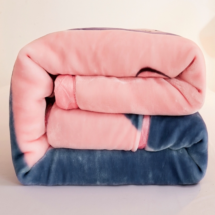 91家纺网 家纺一手货源 找家纺 2025秋冬新款双层加厚拉舍尔毛毯 保暖法莱绒毯子 表白