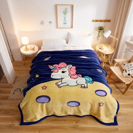 91家纺网 家纺一手货源 找家纺 2025秋冬新款双层加厚拉舍尔毛毯 保暖法莱绒毯子 守护