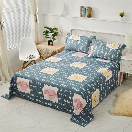 91家纺网 家纺一手货源 找家纺 曼璐家纺 芦荟棉床单单件单品床单 开心小猪