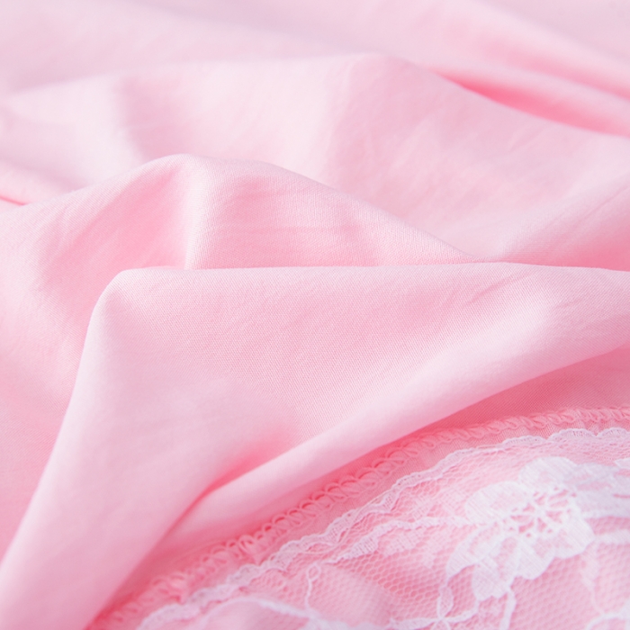 91家纺网 家纺一手货源 找家纺 梦柏家纺 2021新款水洗棉夹棉床裙四件套 公主粉