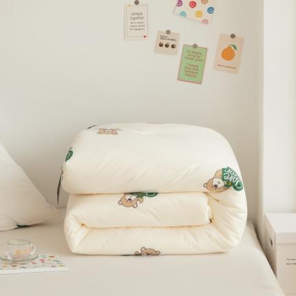 91家纺网 家纺一手货源 找家纺 匠心 2021新款极柔大豆纤维被 泰迪熊