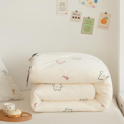 91家纺网 家纺一手货源 找家纺 匠心 2021新款极柔大豆纤维被 熊姿百态