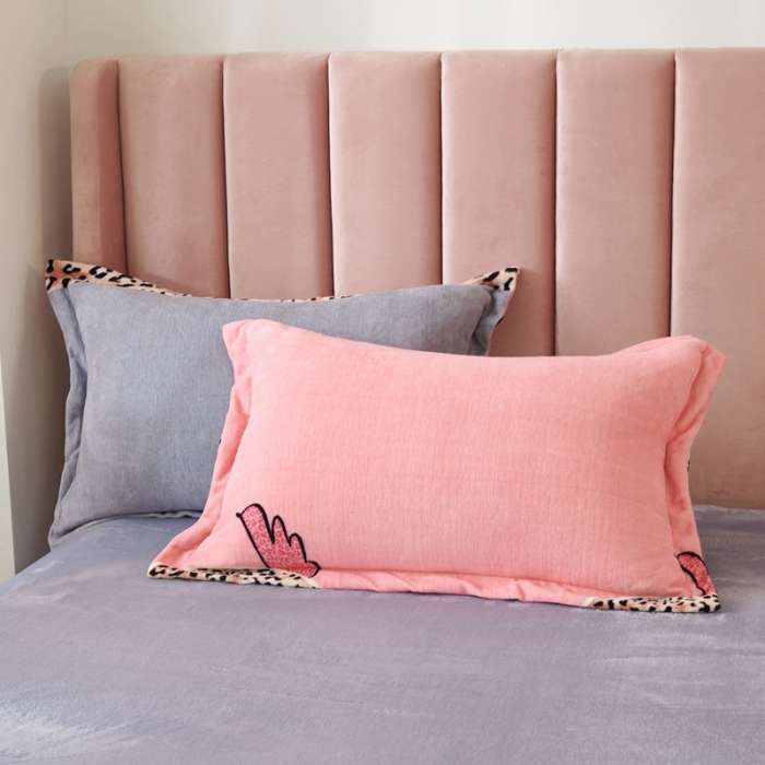 91家纺网 家纺一手货源 找家纺 青竹苑 2021新款牛奶绒印花四件套 比翼双飞