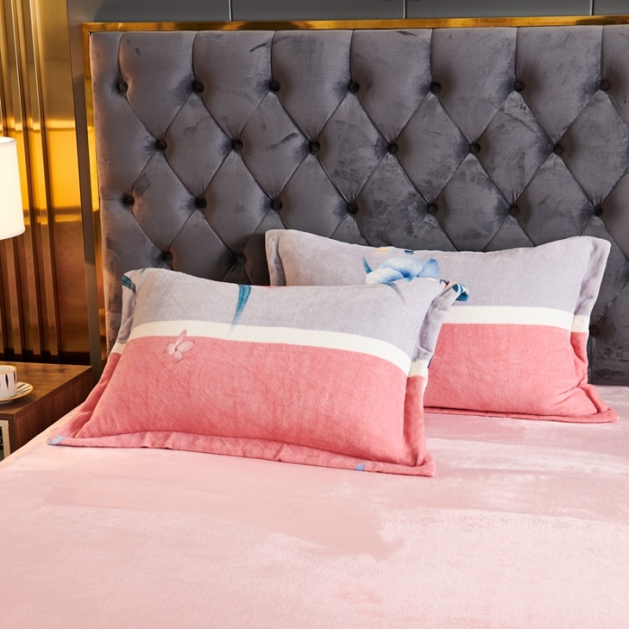 91家纺网 家纺一手货源 找家纺 青竹苑 2021新款牛奶绒印花四件套 情定良缘