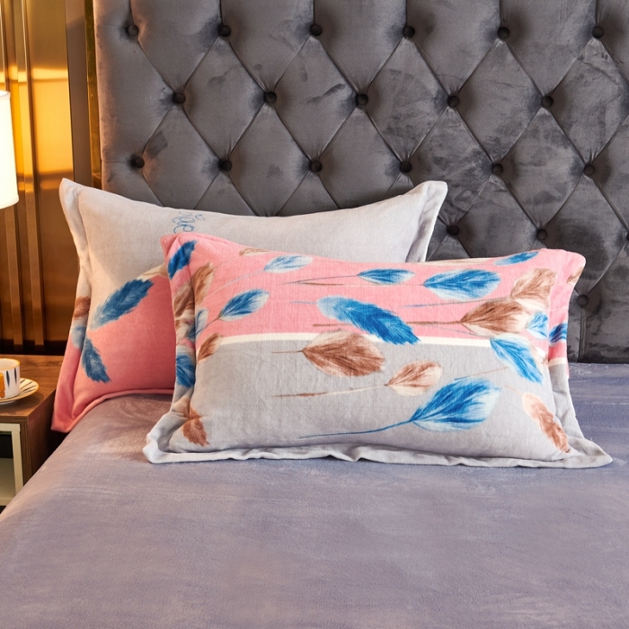 91家纺网 家纺一手货源 找家纺 青竹苑 2021新款牛奶绒印花四件套 思羽情怀