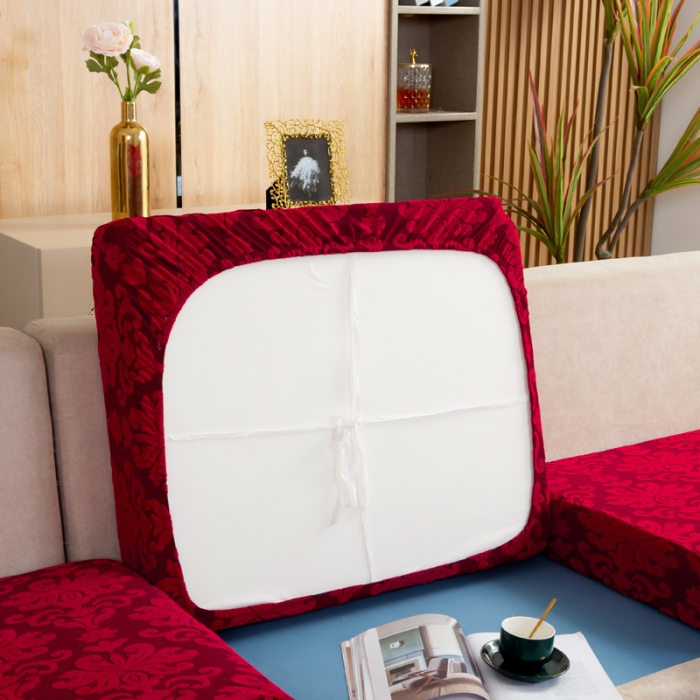 91家纺网 家纺一手货源 找家纺 兴妮雅家纺 2021新款提花坐垫套 大红