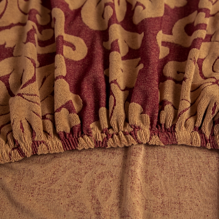 91家纺网 家纺一手货源 找家纺 兴妮雅家纺 2021新款提花坐垫套 酒红