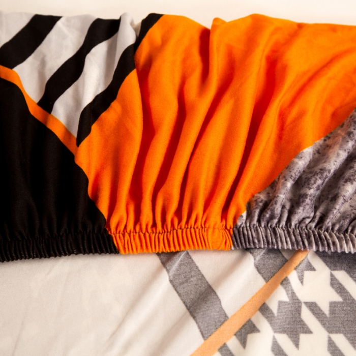 91家纺网 家纺一手货源 找家纺 兴妮雅家纺 2021新款印花款贵妃坐垫套 千鸟格橙