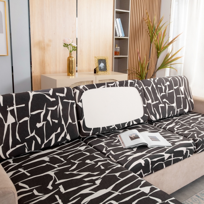 91家纺网 家纺一手货源 找家纺 兴妮雅家纺 2021新款印花款贵妃坐垫套 印象派-黑