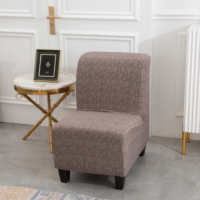 91家纺网 家纺一手货源 找家纺 兴妮雅家纺 2021新款弹力布椅子套一只 风尚（咖啡）