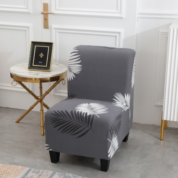 91家纺网 家纺一手货源 找家纺 兴妮雅家纺 2021新款弹力布椅子套一只 黑羽叶