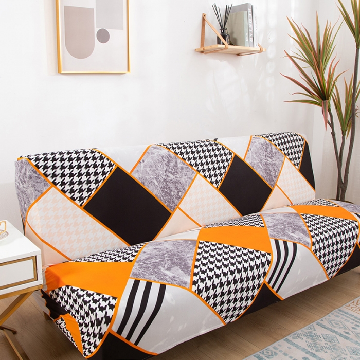 91家纺网 家纺一手货源 找家纺 兴妮雅家纺 2020新款四季款沙发床 千鸟格橙