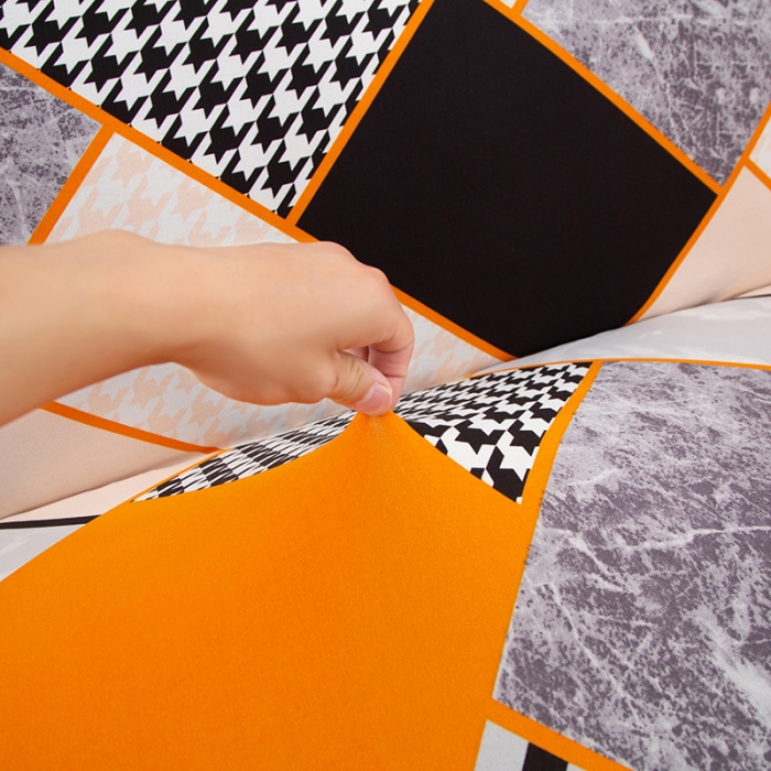 91家纺网 家纺一手货源 找家纺 兴妮雅家纺 2020新款四季款沙发床 千鸟格橙