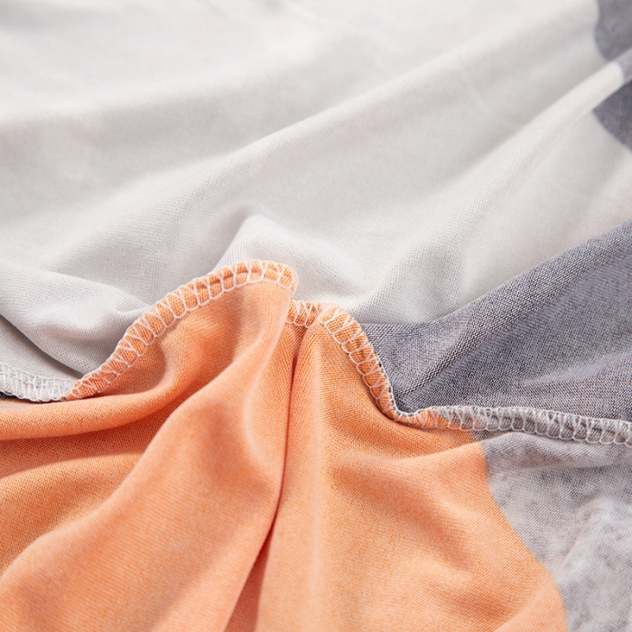 91家纺网 家纺一手货源 找家纺 兴妮雅家纺 2020新款四季款沙发床 千鸟格橙