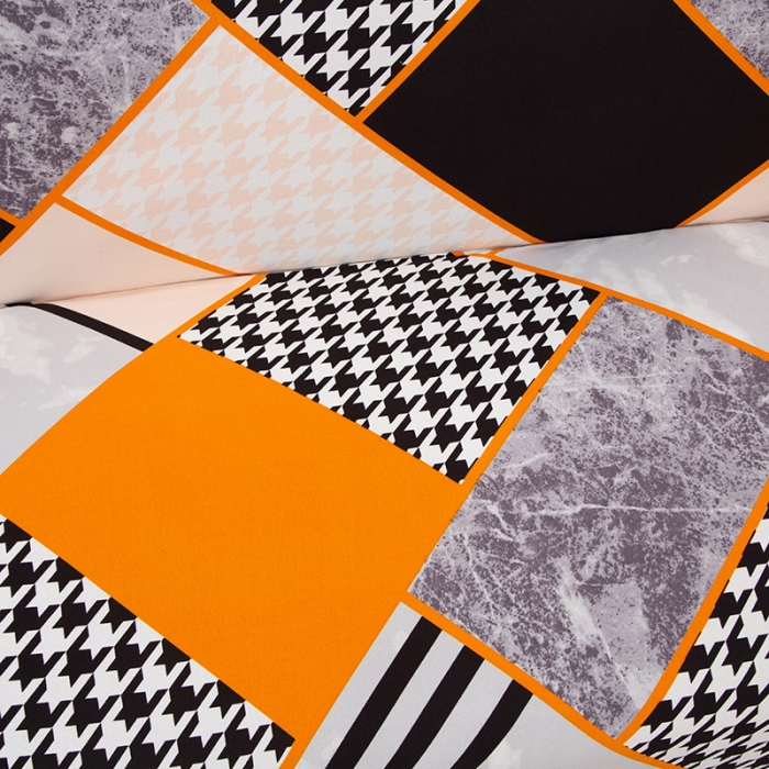 91家纺网 家纺一手货源 找家纺 兴妮雅家纺 2020新款四季款沙发床 千鸟格橙