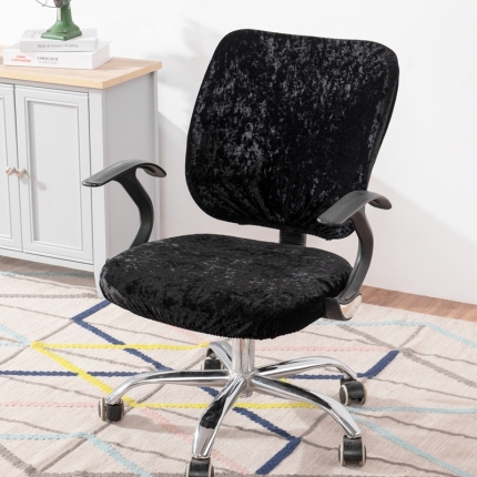 91家纺网 家纺一手货源 找家纺 银狐绒加厚弹力椅套 办公室椅子套 分体椅套 弹性椅套子