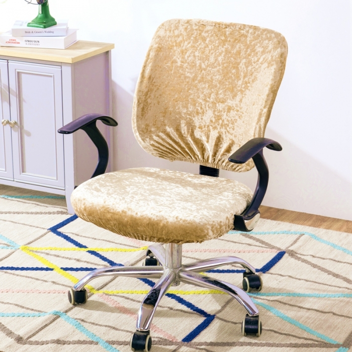 91家纺网 家纺一手货源 找家纺 银狐绒加厚弹力椅套 办公室椅子套 分体椅套 弹性椅套子