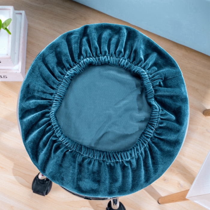 91家纺网 家纺一手货源 找家纺 银狐绒圆形转椅套 圆椅子套 吧台凳套 酒吧前台圆凳套子