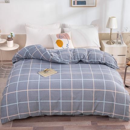 91家纺网 家纺一手货源 找家纺 凌鼎 2025新款喷气加厚磨毛单被套 铂金时代灰