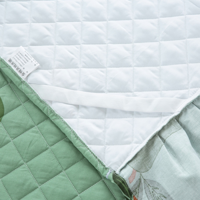 91家纺网 家纺一手货源 找家纺 情煊  2021新款全棉夹棉床裙(可定制尺寸) 牛油果