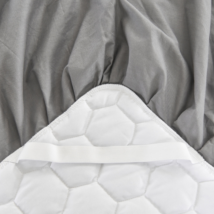 91家纺网 家纺一手货源 找家纺 情煊  2021新款全棉夹棉床裙(可定制尺寸) 绅士灰