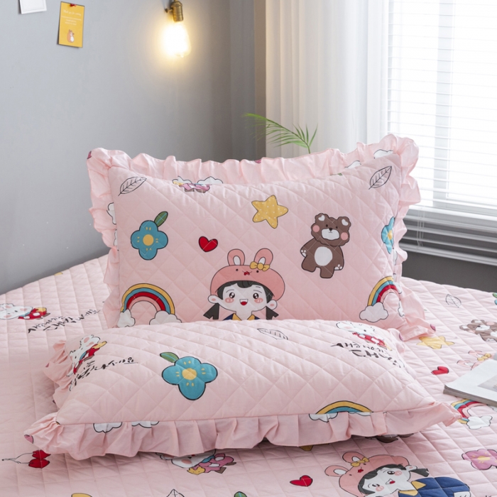 91家纺网 家纺一手货源 找家纺 情煊 2021新款全棉夹棉床笠(可定制尺寸) 摩登女孩