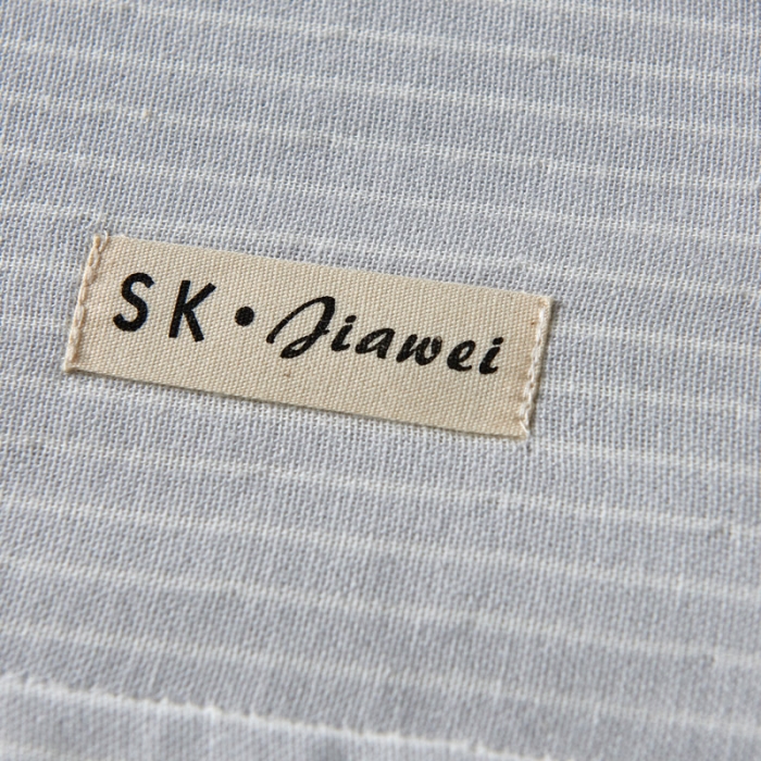 91家纺网 家纺一手货源 找家纺 朴尔2021日式简约条纹全棉三层纱布枕巾50*75cm 浅灰