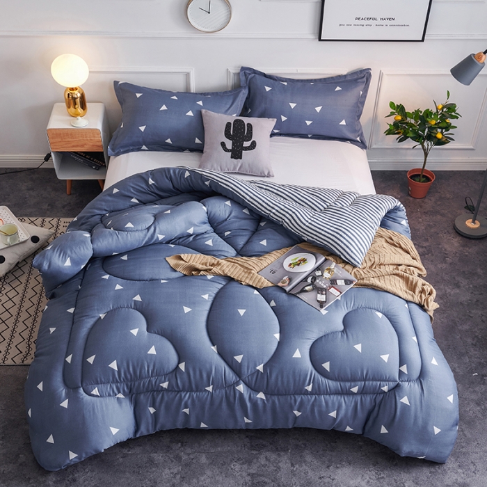 91家纺网 家纺一手货源 找家纺 被多多 2024新款磨毛印花冬被 爱巢